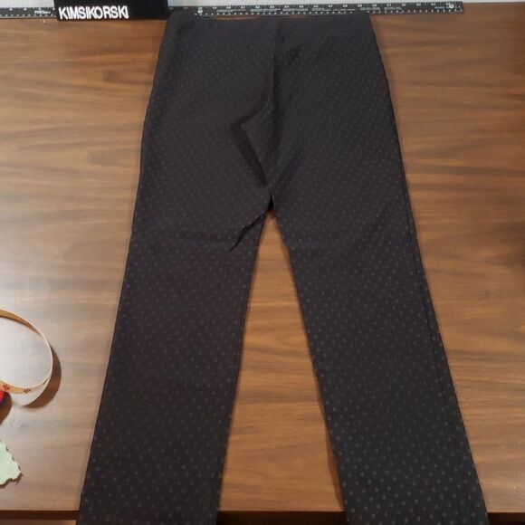 Margaret M Polka Dot Straight Leg Slimming Pants Medium - Picture 8 of 10